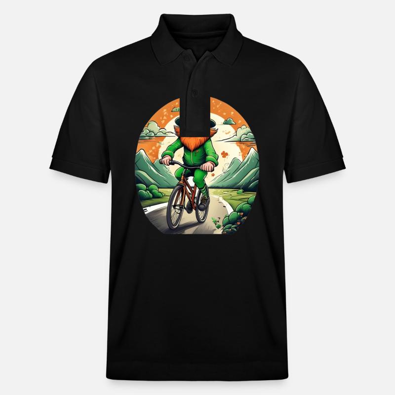 Vélo Trèfle de la Saint-Patrick - Polo PREPSTER bio Stanley/Stella Unisexe - noir