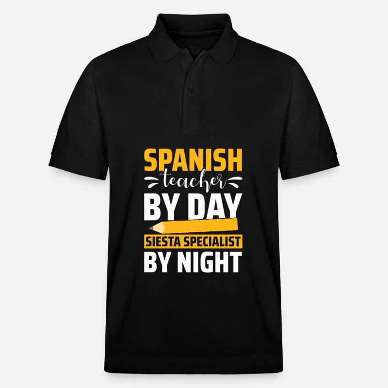 Professeur d’espagnol Maestra Professeur bilingue - Polo PREPSTER bio Stanley/Stella Unisexe - noir