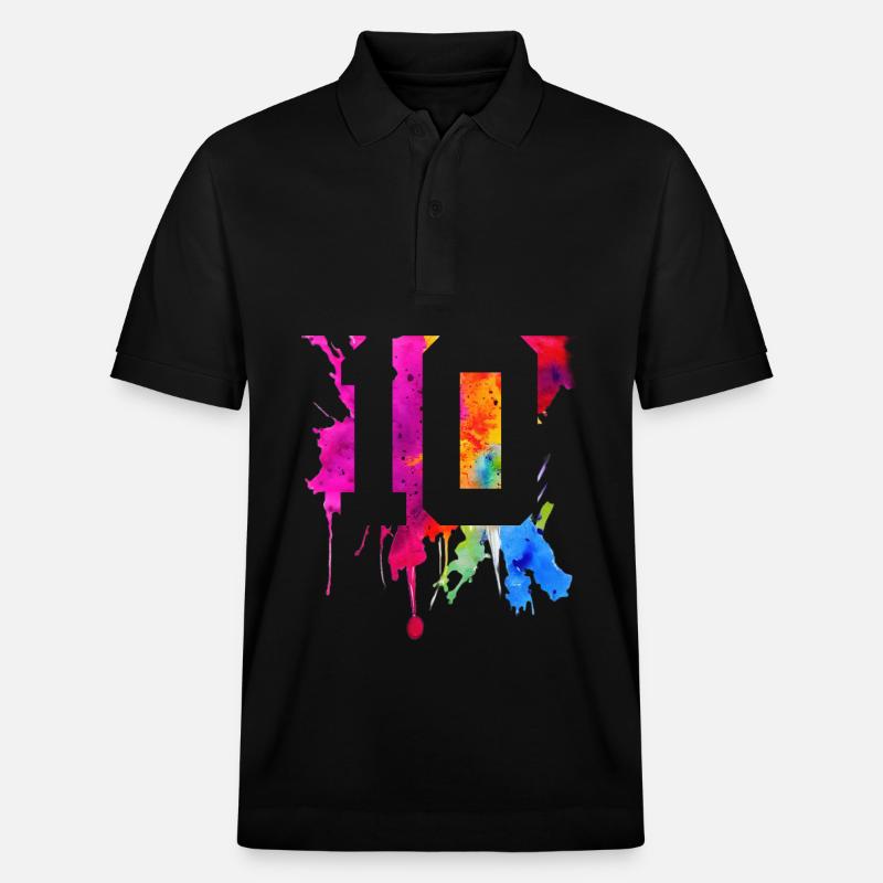 10 ANS 10E ANNIVERSAIRE - Polo PREPSTER bio Stanley/Stella Unisexe - noir