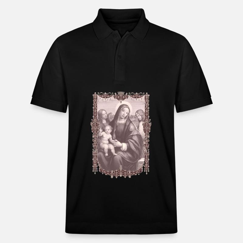 Sainte-Marie avec l’Enfant Jésus - Polo PREPSTER bio Stanley/Stella Unisexe - noir