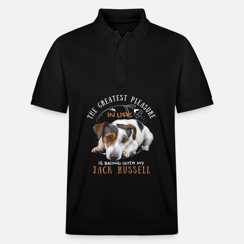 Süßer Jack-Russell-Spruch - Stanley/Stella Unisex Bio-Poloshirt PREPSTER - Schwarz