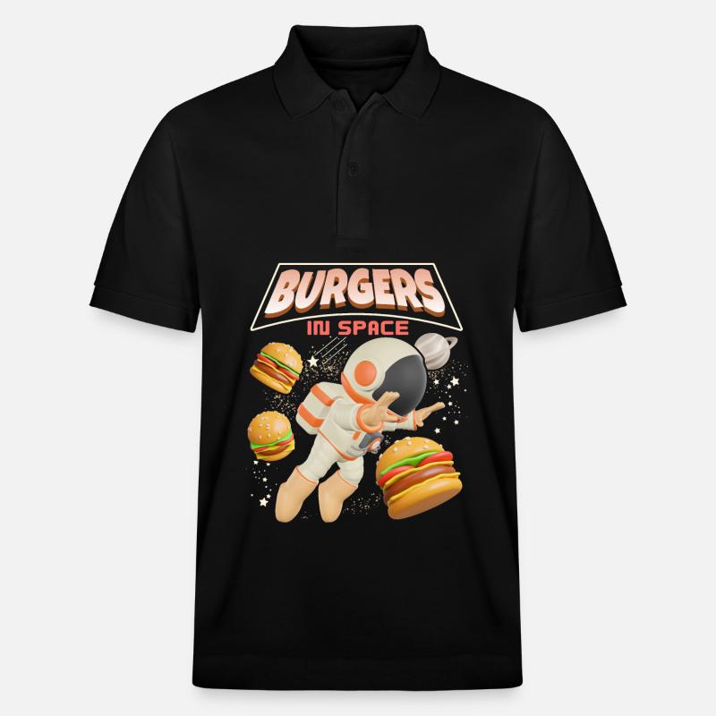 Hamburger lustiger Spruch Burger-Hamburger - Polo PREPSTER bio Stanley/Stella Unisexe - noir