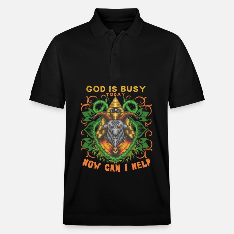 Baphomet, divinité occulte, Illuminati - Polo PREPSTER bio Stanley/Stella Unisexe - noir