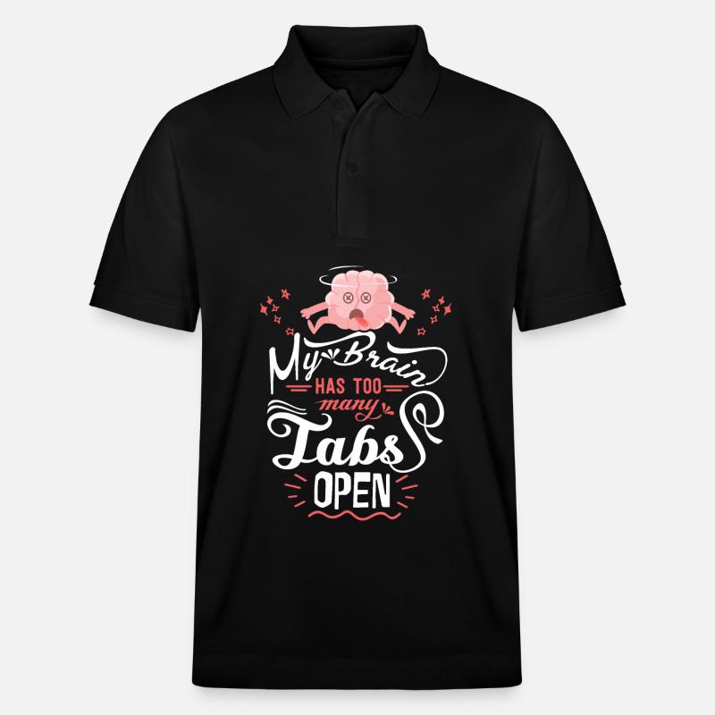 Motivationsspruch, lustiger Spruch, Konzentration - Stanley/Stella Unisex Bio-Poloshirt PREPSTER - Schwarz