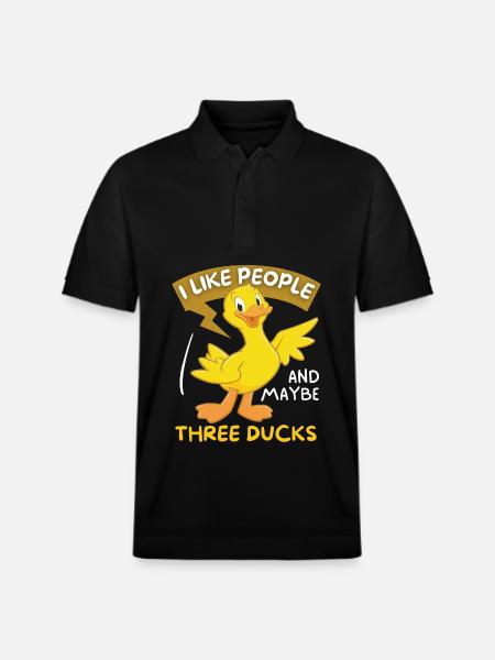 Comic Duck Sjovt at sige Cartoon Duck - Stanley/Stella PREPSTER økologisk unisex poloshirt - sort