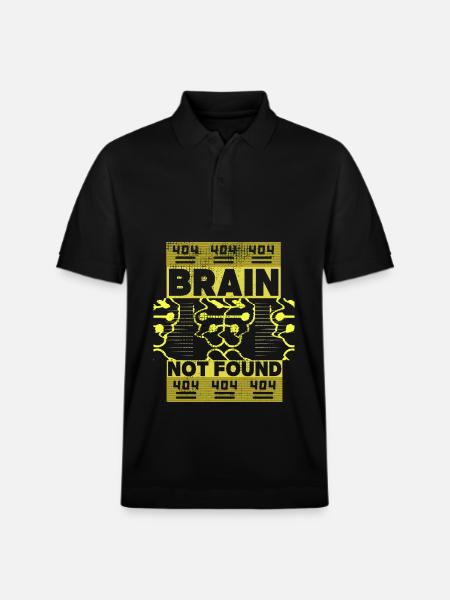 404-html fejl, computer nørd, sjovt ordsprog - Stanley/Stella PREPSTER økologisk unisex poloshirt - sort