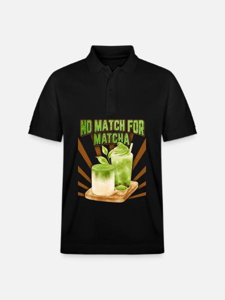 Thé Matcha, Matcha Latte Dicton Drôle, Jeu De Mots - Polo PREPSTER bio Stanley/Stella Unisexe - noir