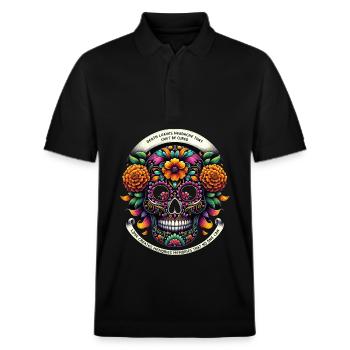 Calavera de souci éternel - Polo PREPSTER bio Stanley/Stella Unisexe - noir - Devant - Roxy (174cm) & Andy (188cm)