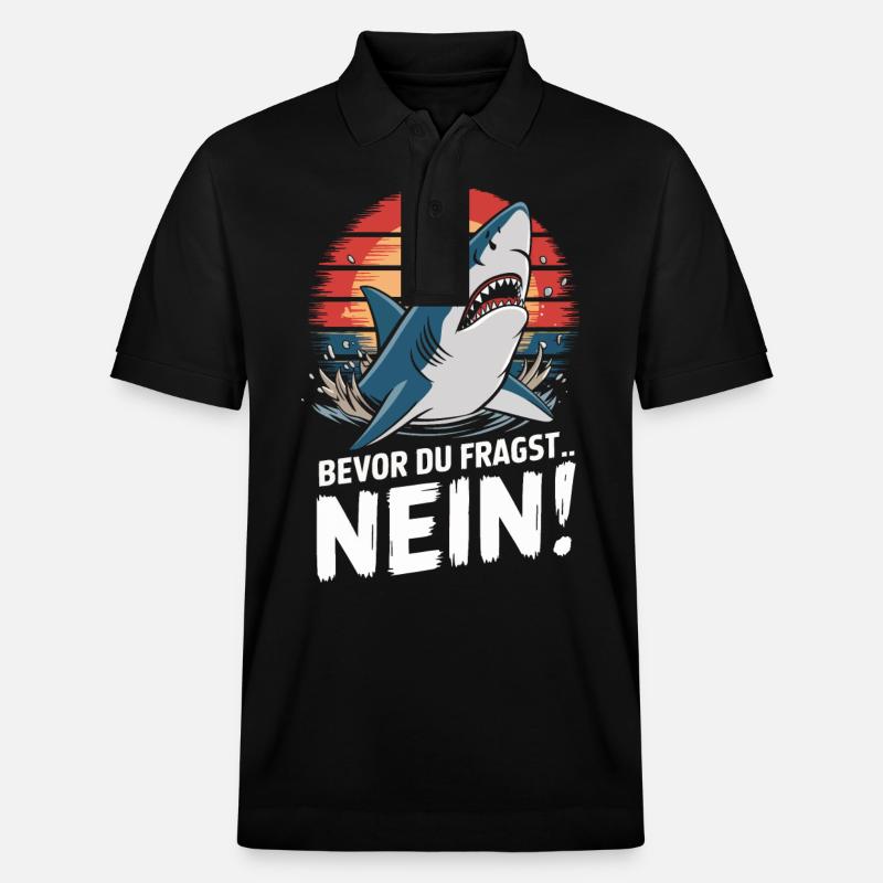 Requin Requin Requins Requin - Polo PREPSTER bio Stanley/Stella Unisexe - noir