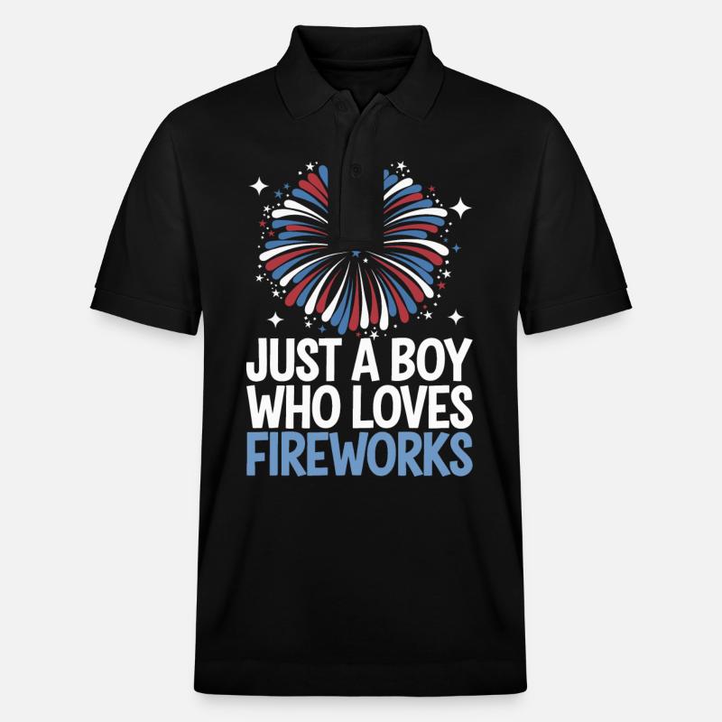 Pyrotechnics Fireworks Pyrotechnics - Stanley/Stella Unisex Organic Polo Shirt PREPSTER - black