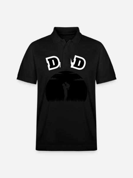 Dad Little Son Black - Stanley/Stella Unisex Organic Polo Shirt PREPSTER - black