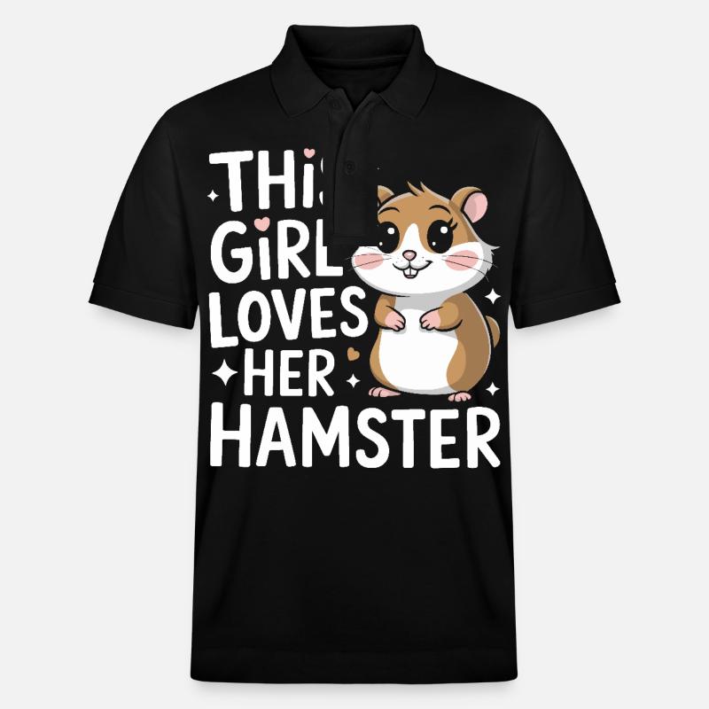 Hamster - Stanley/Stella Unisex Bio-Poloshirt PREPSTER - Schwarz