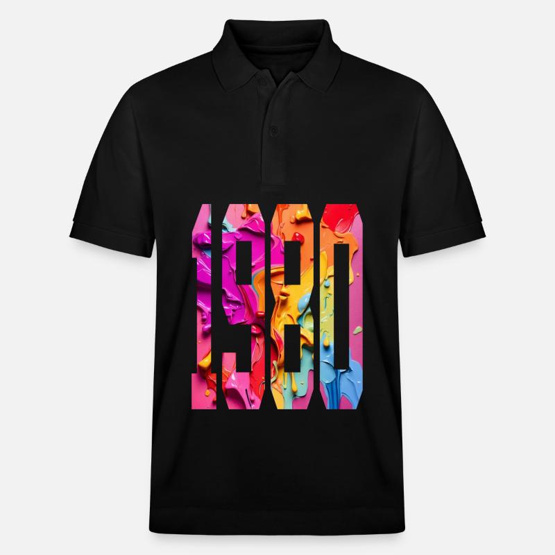 BUNT 46E ANNIVERSAIRE 1980 - Polo PREPSTER bio Stanley/Stella Unisexe - noir