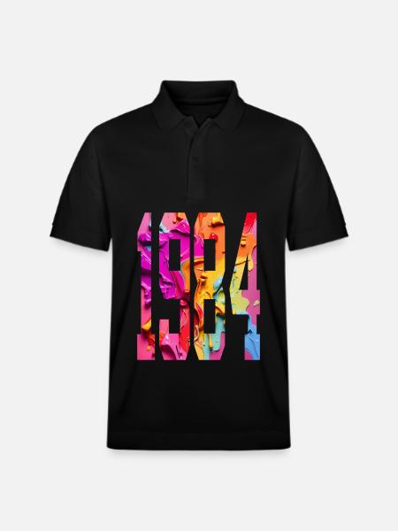 BUNT 42E ANNIVERSAIRE 1984 - Polo PREPSTER bio Stanley/Stella Unisexe - noir