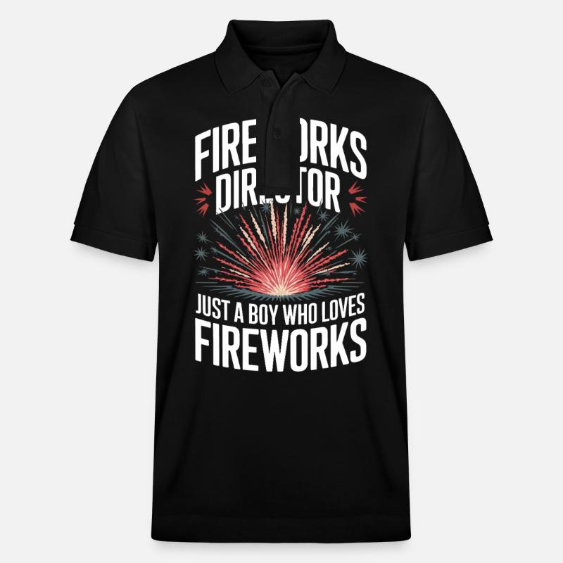 Pyrotechnie Feux d’artifice Pyrotechnie - Polo PREPSTER bio Stanley/Stella Unisexe - noir
