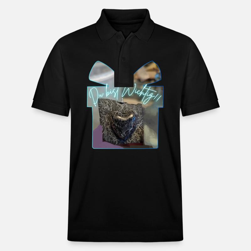 Du bist Wichtig - Stanley/Stella Unisex Bio-Poloshirt PREPSTER - Schwarz