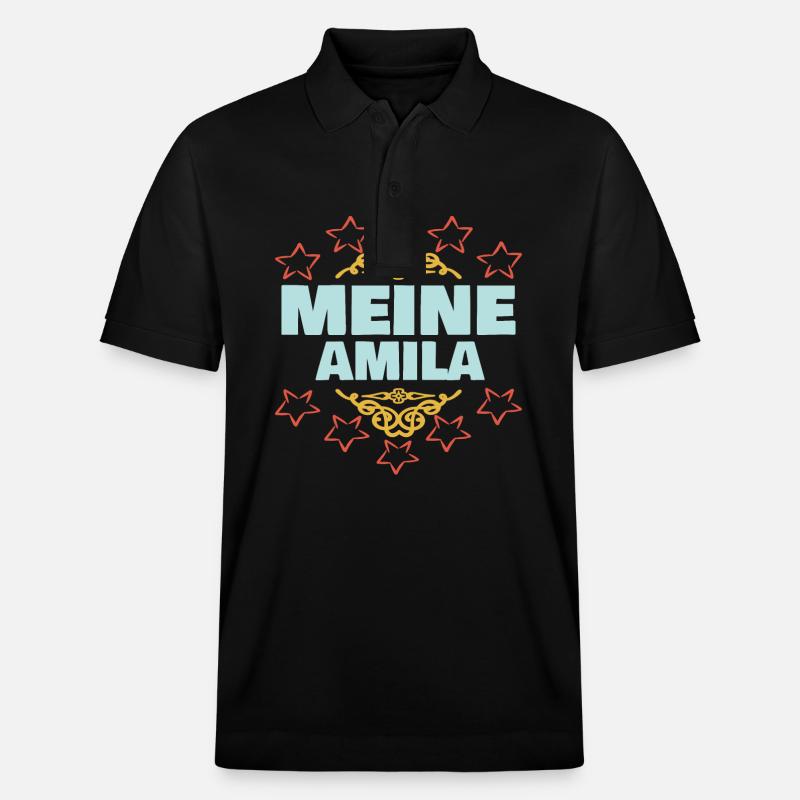 Mädchen Amila - Stanley/Stella Unisex Bio-Poloshirt PREPSTER - Schwarz