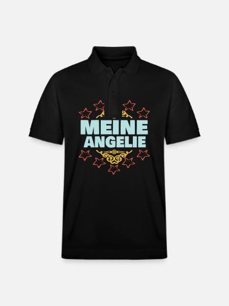 Angelie as a girl - Stanley/Stella Unisex Organic Polo Shirt PREPSTER - black