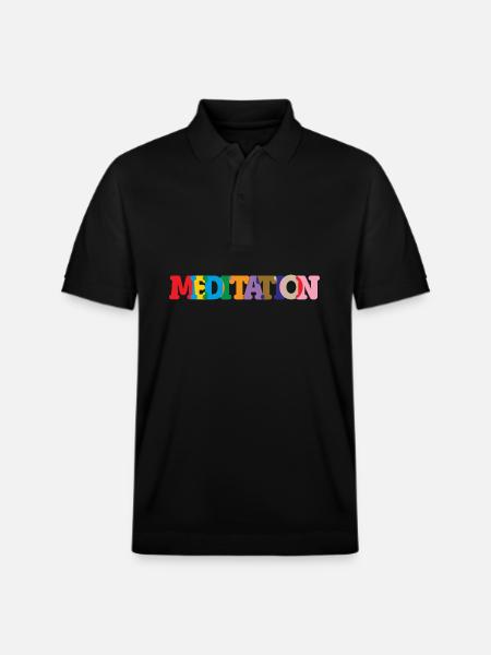 Meditation / Zen / Relax - Stanley/Stella Unisex Organic Polo Shirt PREPSTER - black