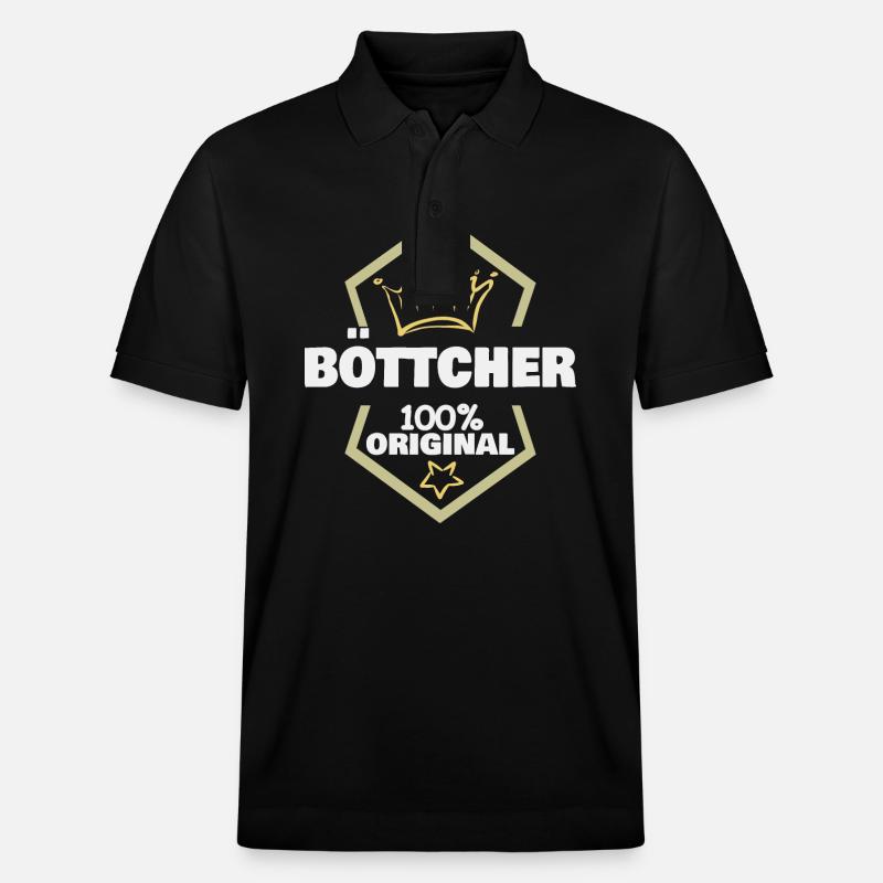 Böttcher als Arbeit - Stanley/Stella Unisex Bio-Poloshirt PREPSTER - Schwarz