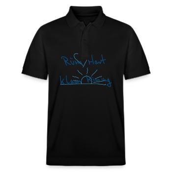 Rüm Hart - klaar Kiming - Stanley/Stella Unisex Bio-Poloshirt PREPSTER - Schwarz - Vorne - Roxy (174cm) & Andy (188cm)