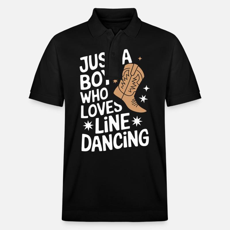 Line Dancing Dancing Dancers - Stanley/Stella Unisex Organic Polo Shirt PREPSTER - black