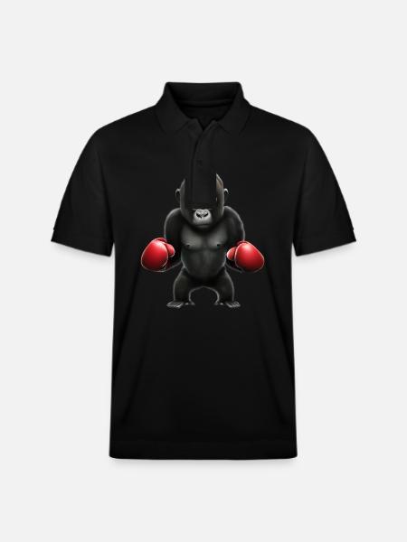 Boxer Gorilla - Stanley/Stella Unisex Organic Polo Shirt PREPSTER - black