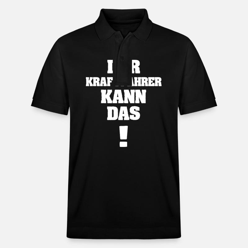 Kraftfahrer als Lustig - Stanley/Stella Unisex Bio-Poloshirt PREPSTER - Schwarz