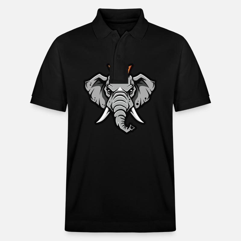 Couronne d'éléphant - Polo PREPSTER bio Stanley/Stella Unisexe - noir