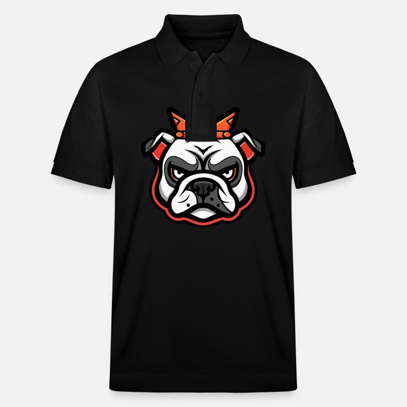 Couronne de chien bouledogue - Polo PREPSTER bio Stanley/Stella Unisexe - noir