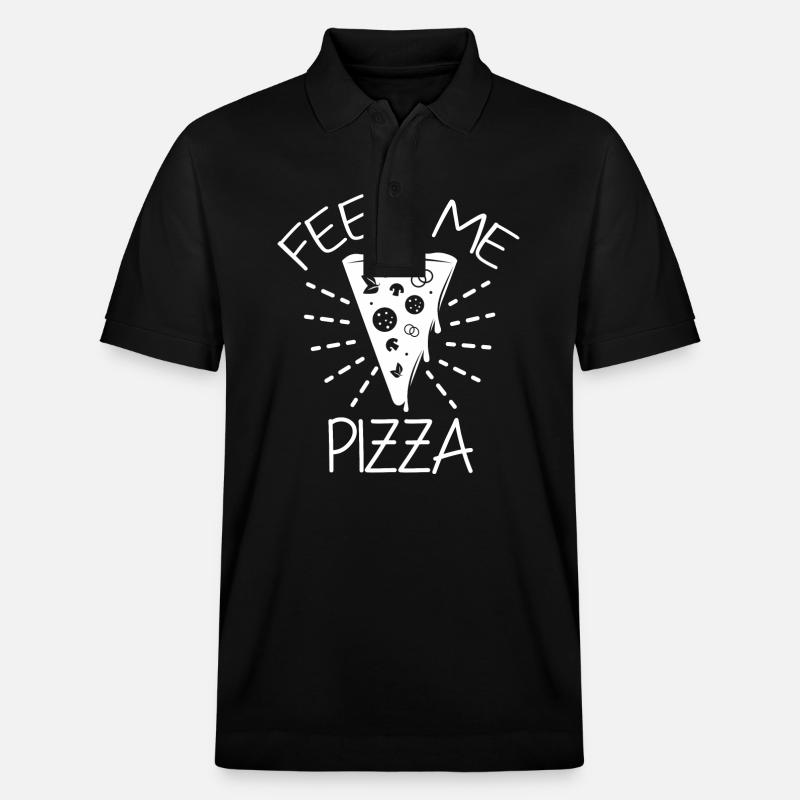 Feed me Pizza - Stanley/Stella Unisex Bio-Poloshirt PREPSTER - Schwarz