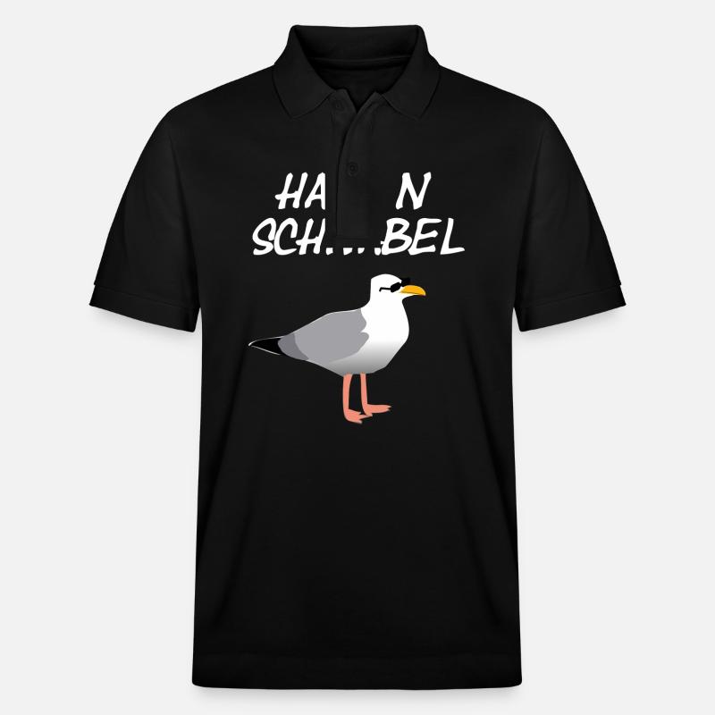 Coole Möwe - Stanley/Stella Unisex Bio-Poloshirt PREPSTER - Schwarz