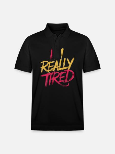 I'm Really Tired 13 - Stanley/Stella Unisex Bio-Poloshirt PREPSTER - Schwarz