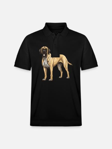 Mastiff Dog - Stanley/Stella Unisex Organic Polo Shirt PREPSTER - black