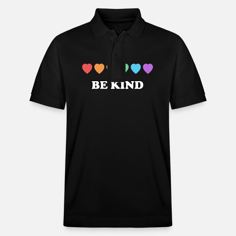 Sei du Rainbow Hearts - Stanley/Stella Unisex Bio-Poloshirt PREPSTER - Schwarz