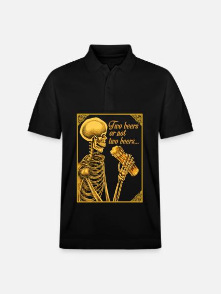 ZWEI BIERE ODER NICHT ZWEI BIERE - Stanley/Stella Unisex Bio-Poloshirt PREPSTER - Schwarz