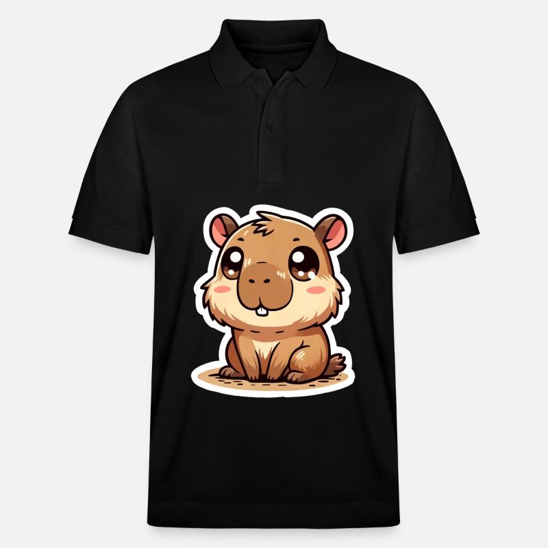Capybara - Stanley/Stella Unisex Bio-Poloshirt PREPSTER - Schwarz