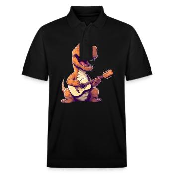 Trex Guitarist Guitarist - Stanley/Stella Unisex Organic Polo Shirt PREPSTER - black - Front - Roxy (174cm) & Andy (188cm)