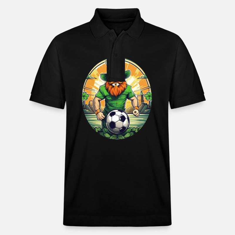 Football Trèfle de la Saint-Patrick - Polo PREPSTER bio Stanley/Stella Unisexe - noir