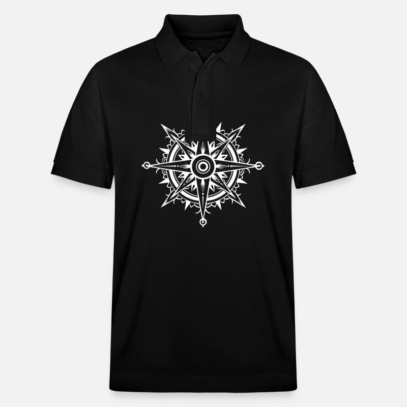 Compass Symbol - Stanley/Stella Unisex Bio-Poloshirt PREPSTER - Schwarz