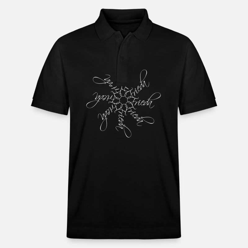 Frieda Name Namensmandala - Stanley/Stella Unisex Bio-Poloshirt PREPSTER - Schwarz