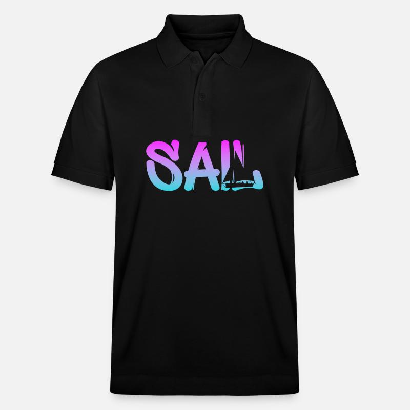 segeln sailing - Stanley/Stella Unisex Bio-Poloshirt PREPSTER - Schwarz