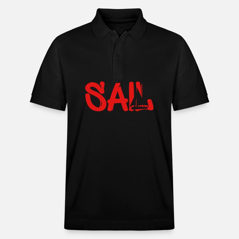 sail rot - Stanley/Stella Unisex Bio-Poloshirt PREPSTER - Schwarz