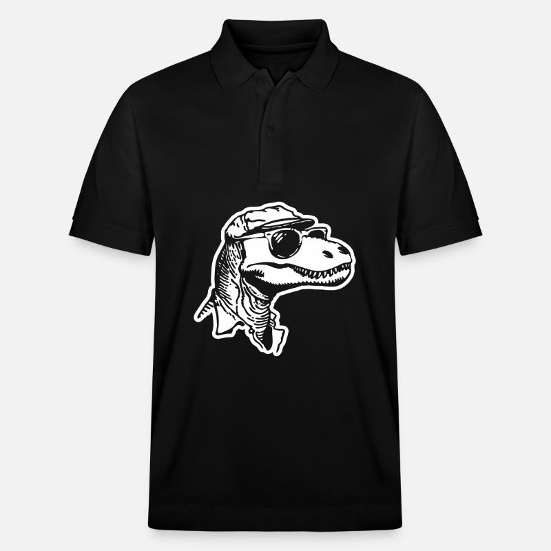 Dino Dinosaurier - Stanley/Stella Unisex Bio-Poloshirt PREPSTER - Schwarz