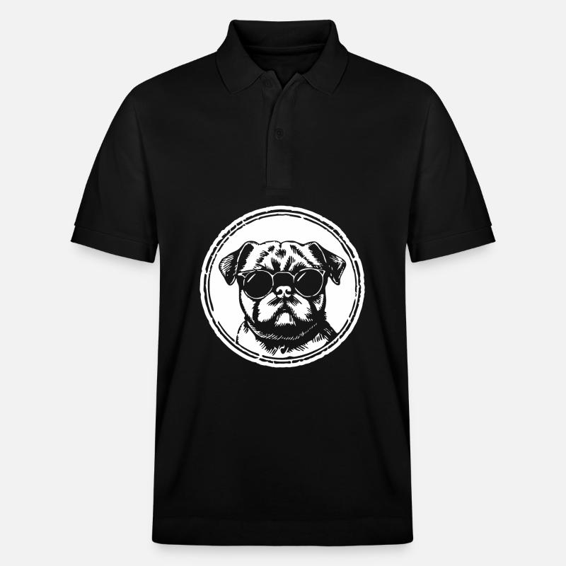 Chien carlin - Polo PREPSTER bio Stanley/Stella Unisexe - noir