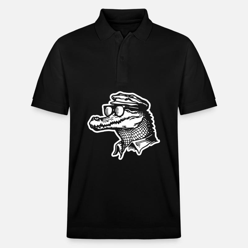 Krokodil Alligator - Stanley/Stella Unisex Bio-Poloshirt PREPSTER - Schwarz