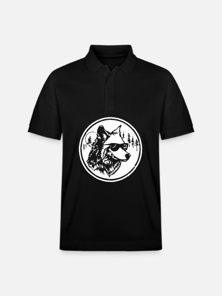Wolf - Stanley/Stella Unisex Organic Polo Shirt PREPSTER - black