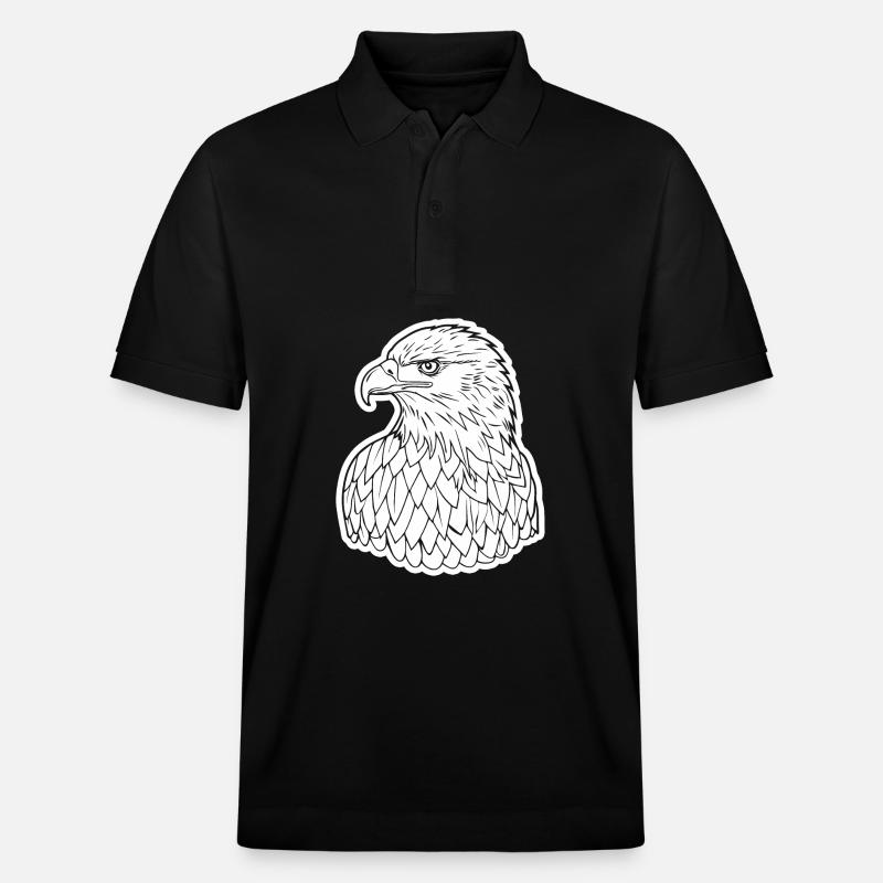 Adler Adlerkopf - Stanley/Stella Unisex Bio-Poloshirt PREPSTER - Schwarz