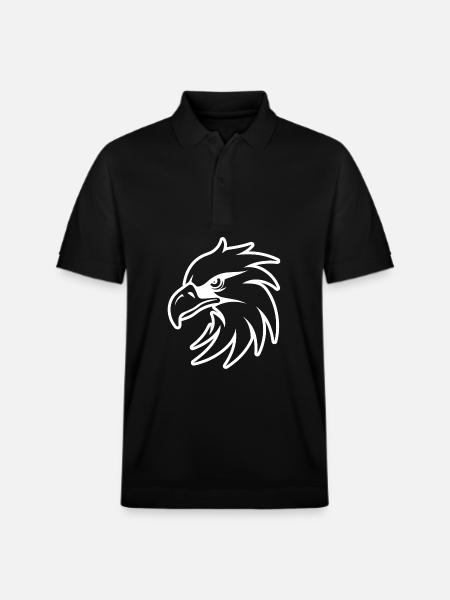 Eagle Eagle Head - Stanley/Stella Unisex Organic Polo Shirt PREPSTER - black