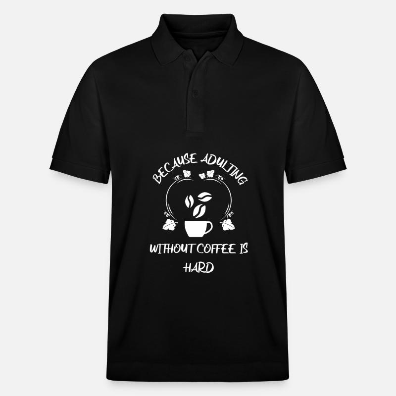 Café Espresso Café - Polo PREPSTER bio Stanley/Stella Unisexe - noir